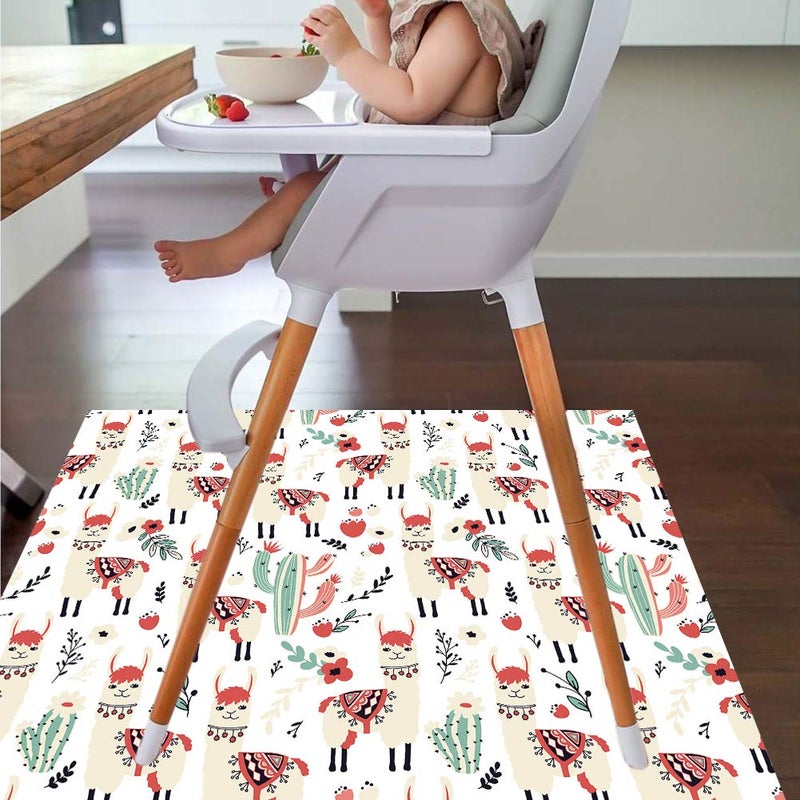 CLCROBD Splat Mat for Under High Chair/Arts/Crafts by , 51" Baby Anti-Slip Food Splash and Spill Mat for Eating Mess, Waterproof Floor Protector and Table Cloth - Image 5